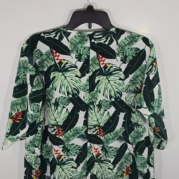 {Rachel Zoe} Curated Monstera Tassel Tie Tropical Long Cover Up Duster - Picture 8 of 16